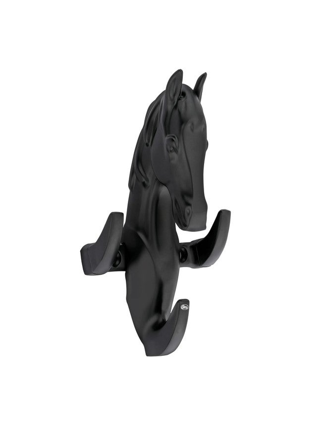 Chitra 3 Pin Horse Style Zinc Alloy Robe Hook/Cloth-Towel Hanger/Door Hanger-Hook/Bathroom Accessories (Black Matt) Pack of 1 pc - Image 2